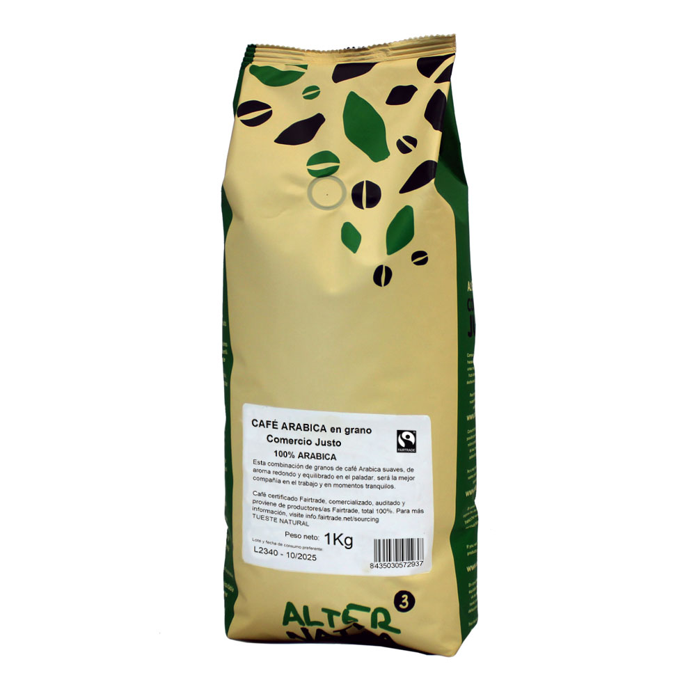 Café Arábica natural en grano - 1 kg