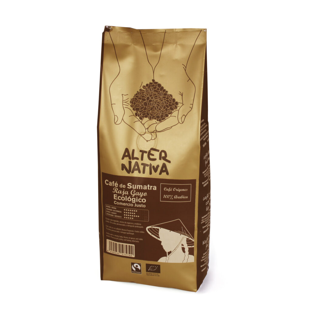 Café en grano de tueste natural, 100% Arabica. Intensidad 5.