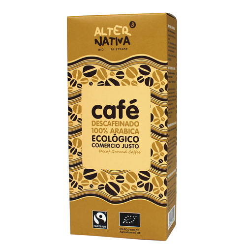 Café molido descafeinado ecológico fairtrade