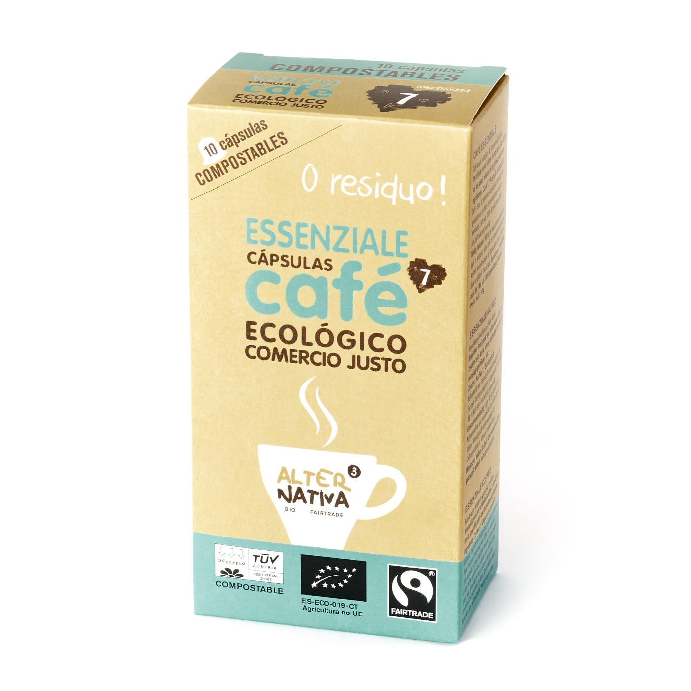 Cápsulas Tuv De Café Essenziale Bio Fairtrade 10 Unidades 5g Alternativa3 