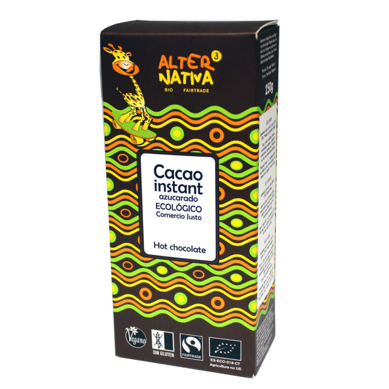 Organic instant cocoa with whole cane sugar