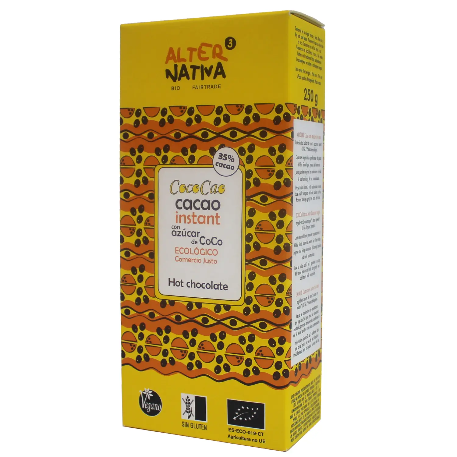 Cacao Instantani amb sucre de coco BIO. 250g