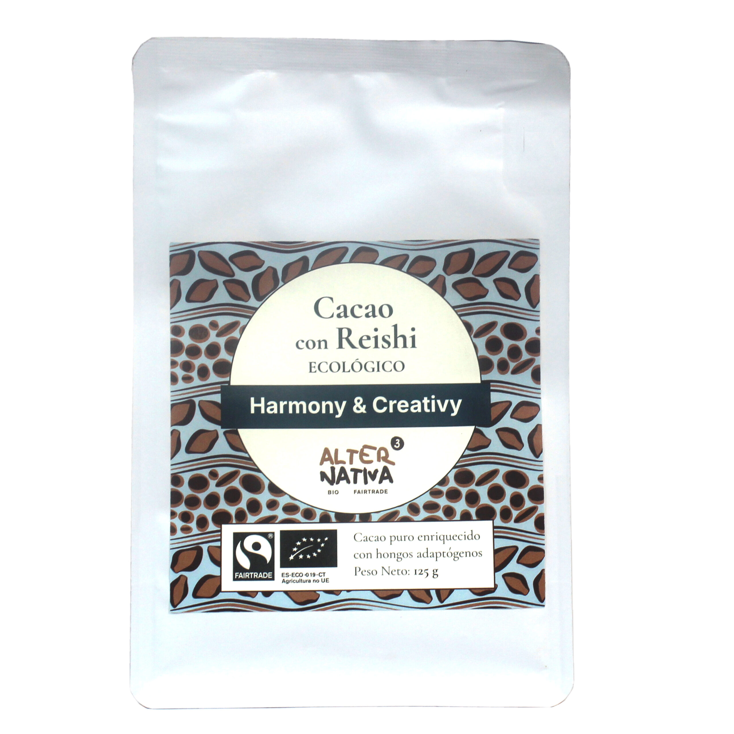 Organic Reishi Cacao AlterNativa3 125 g - front view