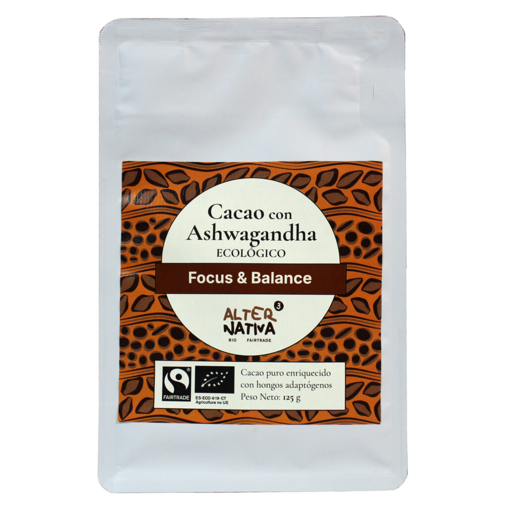 Organic Cacao with Ashwagandha AlterNativa3 125 g - front view