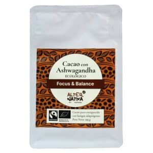 Cacao con ashwagandha ecológico AlterNativa3 125 g - vista frontal