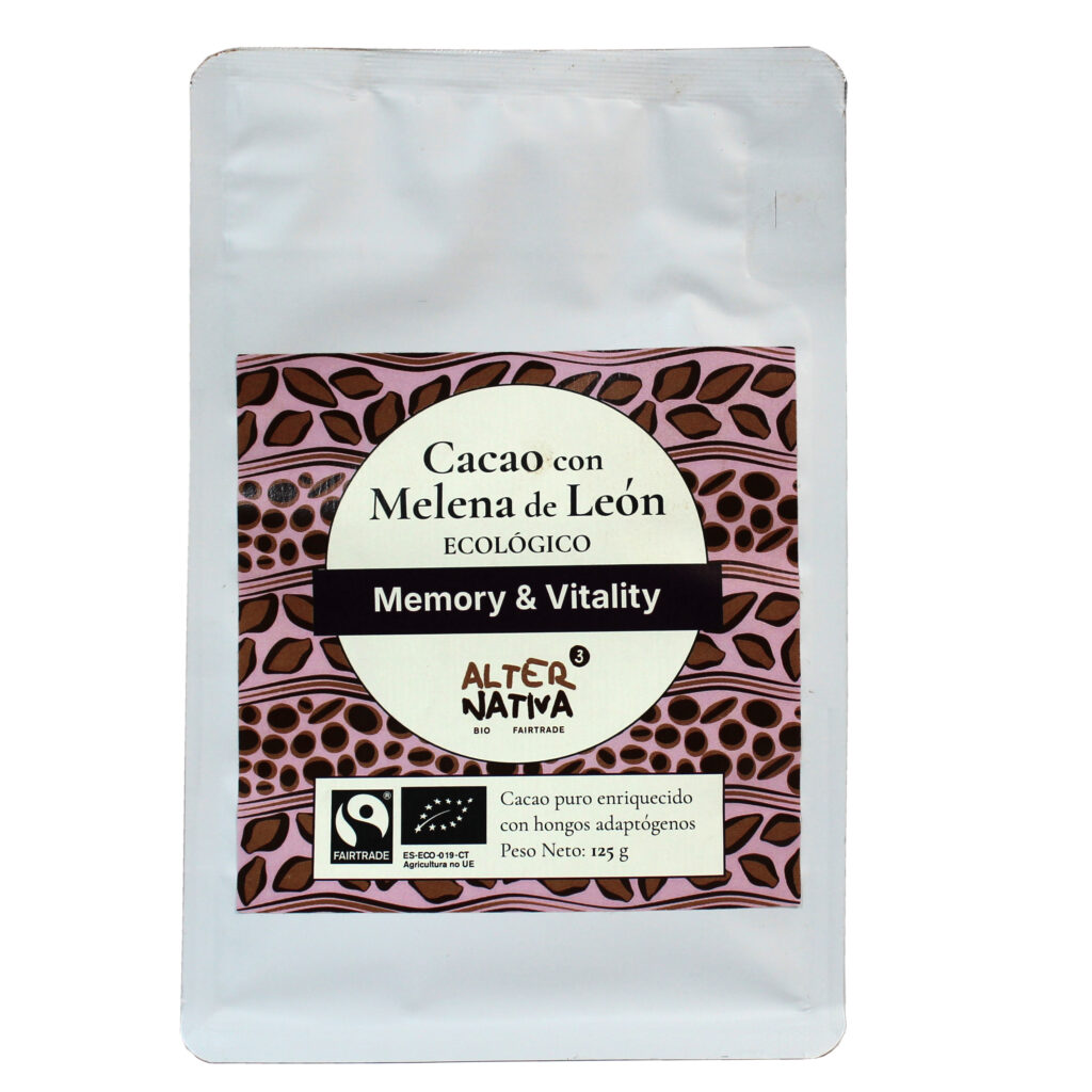 Organic Lion's Mane Cacao AlterNativa3 125 g - front view