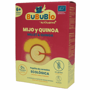 papilla ecològica de mill i quinoa
