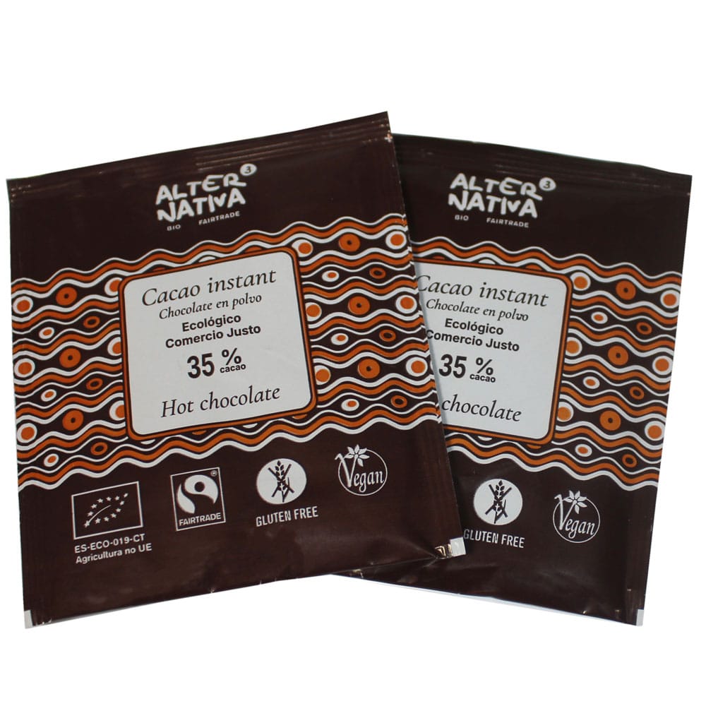 About organic fair trade instant cocoa single servings