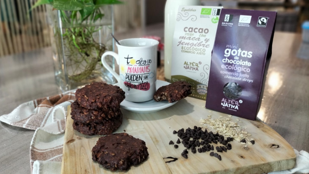 MUFFINS DE CHOCOLATE CON JENGIBRE, MACA Y PLÁTANO