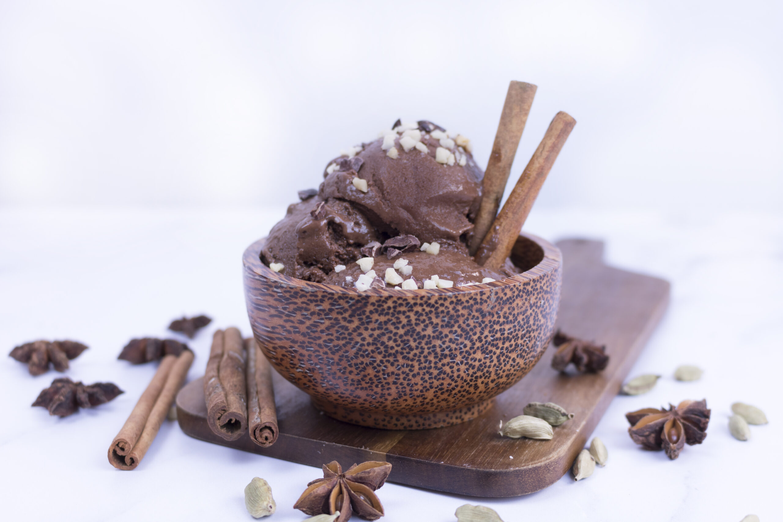 Receta helado de cacao especiado
