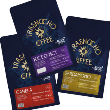 Three fairtrade organic keto coffee beans