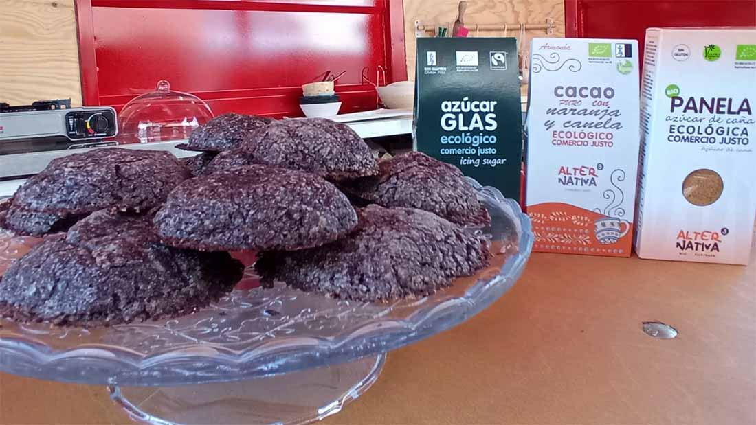 Receta Galletas de brownie marmoladas